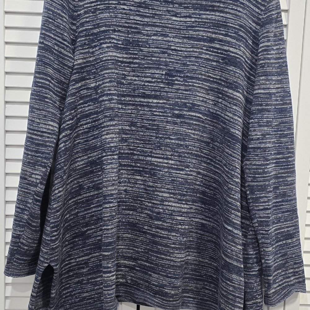 eight eight eight Navy and White Marled Long Sleeve Top